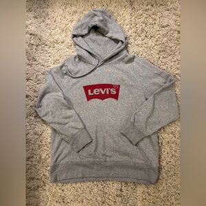 Levi’s Gray Pullover Hoodie Sweatshirt Size M